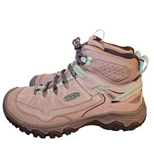 New KEEN Targhee IV Women's Waterproof Mid Hiking Boots Size 10 Gray Mint Green